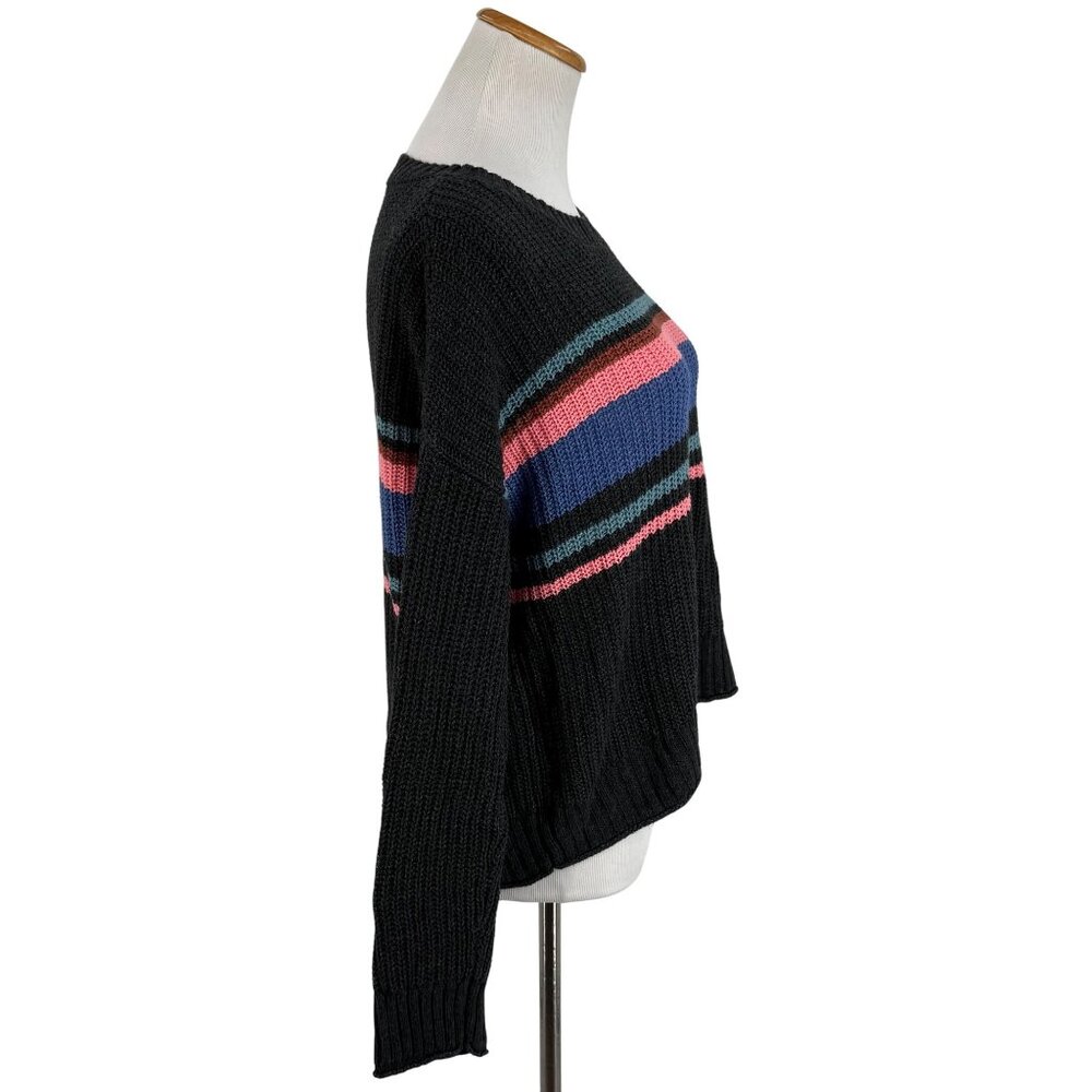 AE Cozy Relaxed Fit Striped Knit Sweater | Retro 90s Casual Soft Grunge Preppy - Picture 8 of 16